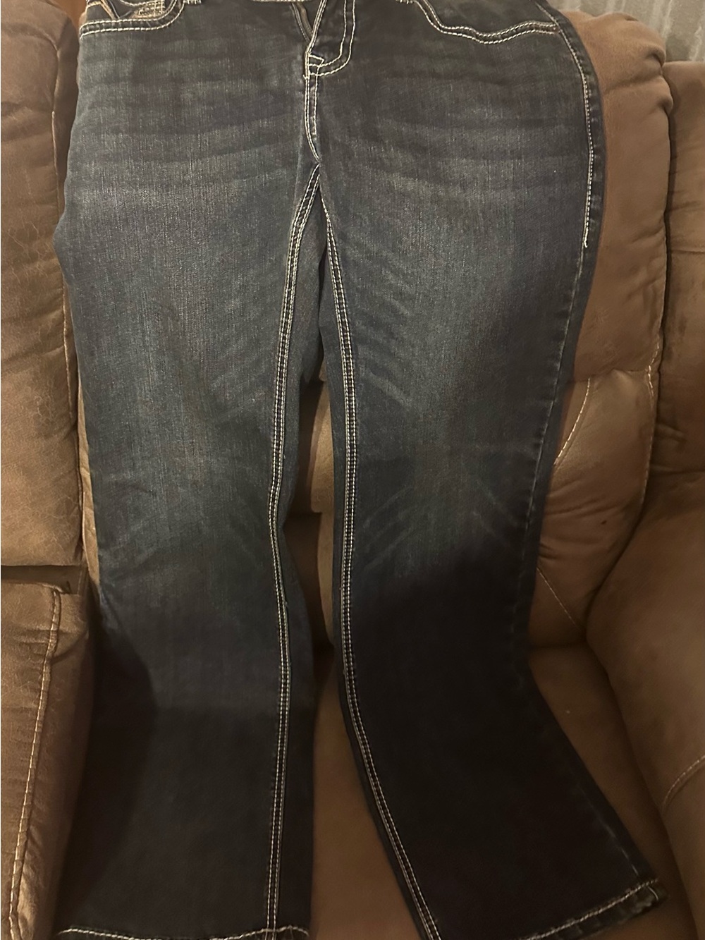 Men’s Dark Wash Straight Boot Jeans - Classic Blue